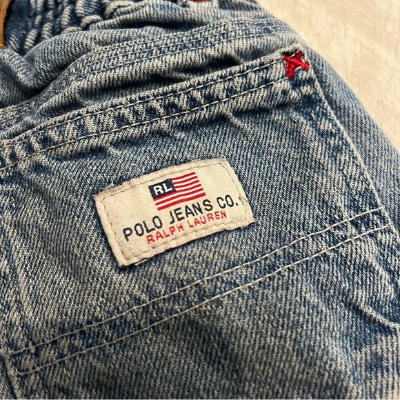 Vintage polo jeans Ralph Lauren little boys size 6 100% cotton Jean shorts Jorts - Picture 3 of 8